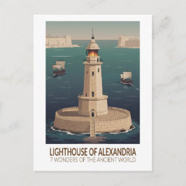 Lighthouse of Alexandria 7 Wonders of the World Vykort