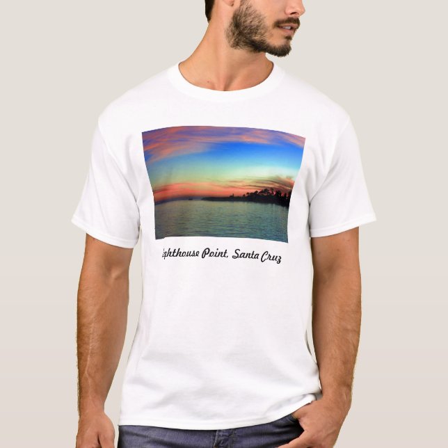 Lighthouse Point, Santa Cruz, CA T-shirt (Framsida)