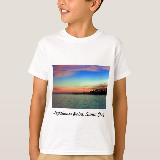 Lighthouse Point, Santa Cruz, CA Tee (Framsida)