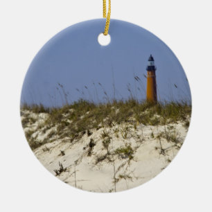 Lighthouse Ponce Inlet Florida Beach Photograph Julgransprydnad Keramik