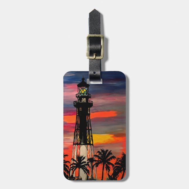 'Lighthouse Pop!' målning på en Bagagebricka (Vertikal Framsida)