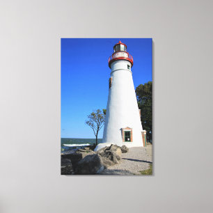 Lighthouse Porträtt Ohio Canvastryck