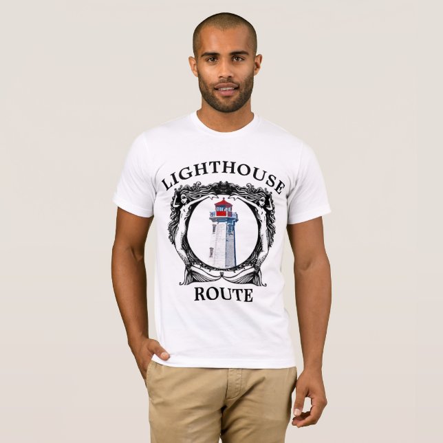 Lighthouse Route Peggy's Cove Nova Scotia Shirt T (Hel framsida)