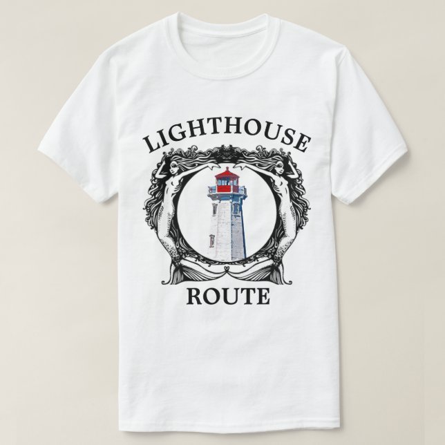 Lighthouse Route Peggy's Cove Nova Scotia Shirt T (Design framsida)