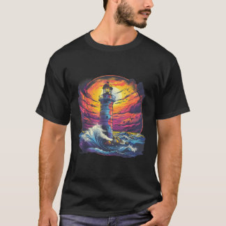 Lighthouse Sailing Sea Beach Boating Seaside House T Shirt