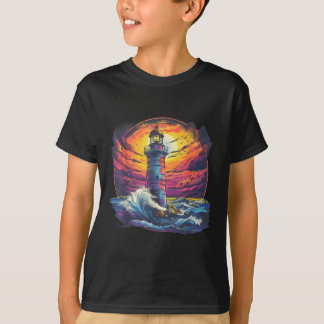 Lighthouse Sailing Sea Beach Boating Seaside House T Shirt