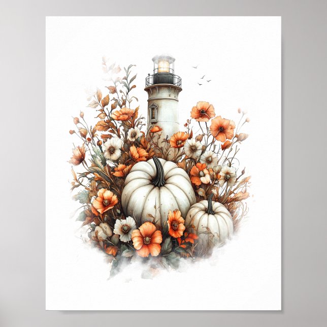Lighthouse Shirt Land Pumpkin Poster (Framsidan)