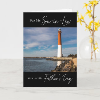 Lighthouse Sjölandskap Fars dag för Son-in-Law Kort