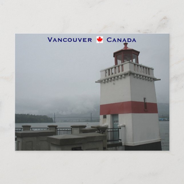 Lighthouse Stanley Park Vancouver Kanada Vykort (Framsida)