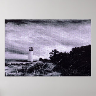 Lighthouse Storm Poster