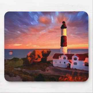 lighthouse sunrise mousepad musmatta
