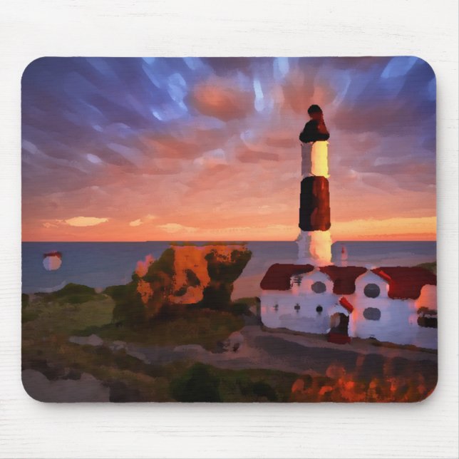 lighthouse sunrise mousepad musmatta (Framsidan)