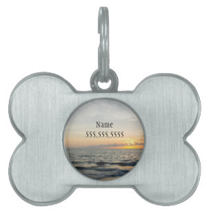 Lighthouse Sunrise Namn och Number ID-bricka Husdjur