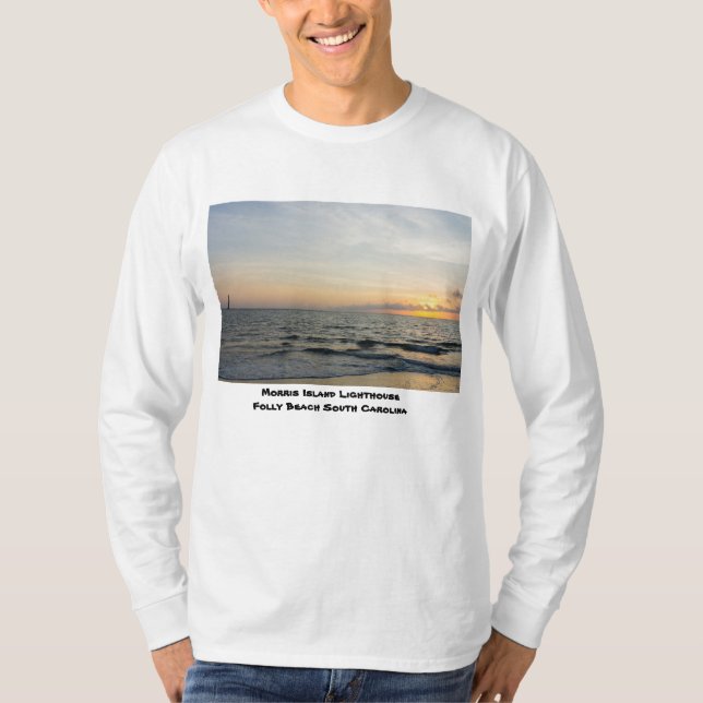 Lighthouse Sunrise T Shirt (Framsida)