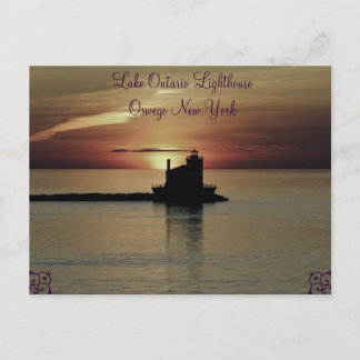 Lighthouse Sunset Vykort