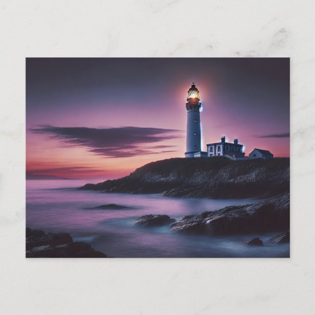 Lighthouse Twilight Vykort (Framsida)