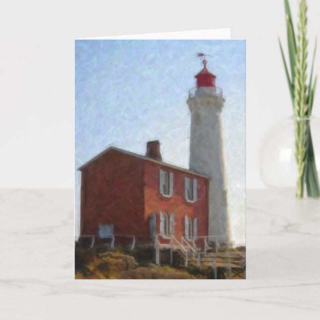 "Lighthouse" Victoria, BC Greeting Card Kort (Framsida)