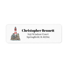 Lighthouse Village Retur-etikett Returadress Etikett