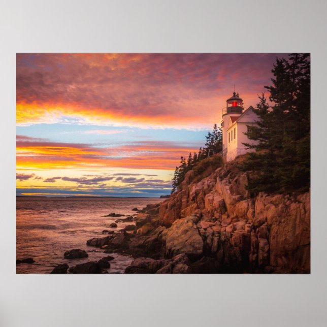 Lighthouses | Acadia National Park Maine Poster (Framsidan)
