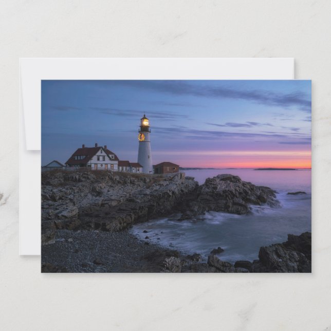 Lighthouses | Cape Elizabeth Maine Lighthouse Tack Kort (Framsida)