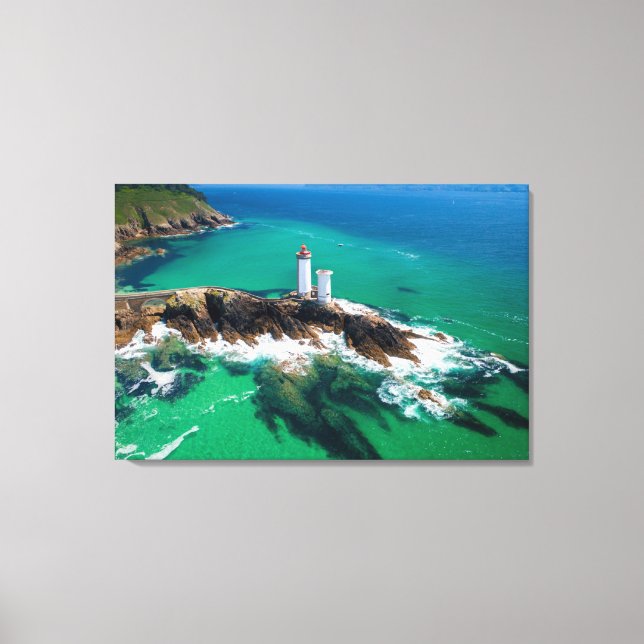 Lighthouses | Finistère Brest Bretagne Lighthouse Canvastryck (Framsida)