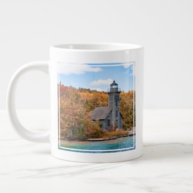 Lighthouses | Grand Island East Channel Light Jumbo Mugg (Vänster)