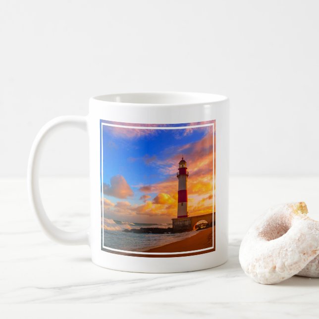 Lighthouses | Itapuã Brazil Lighthouse Kaffemugg (Med munk)