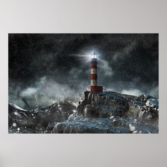 Lighthouses | Lighthouse in the Storm Poster (Framsidan)