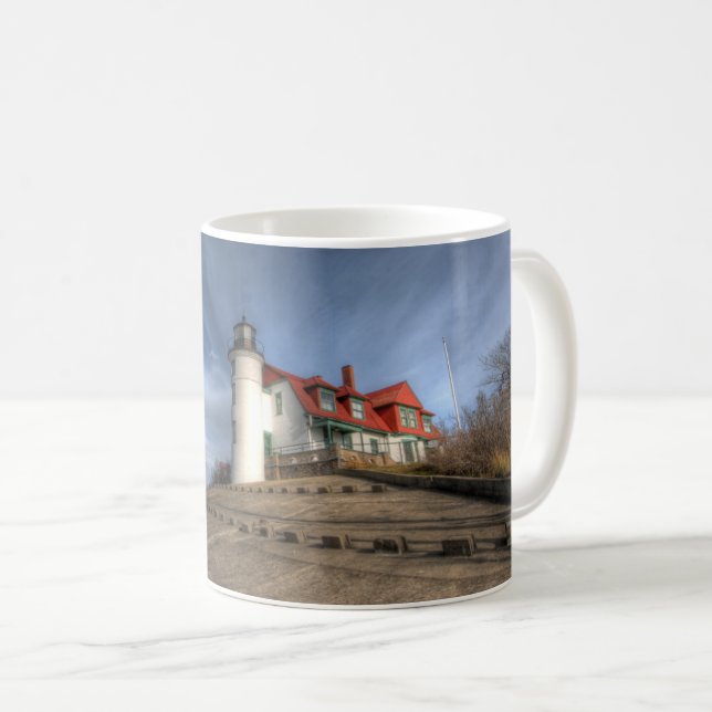Lighthouses | Point Betsie Lake Michigan Kaffemugg (Framsida höger)