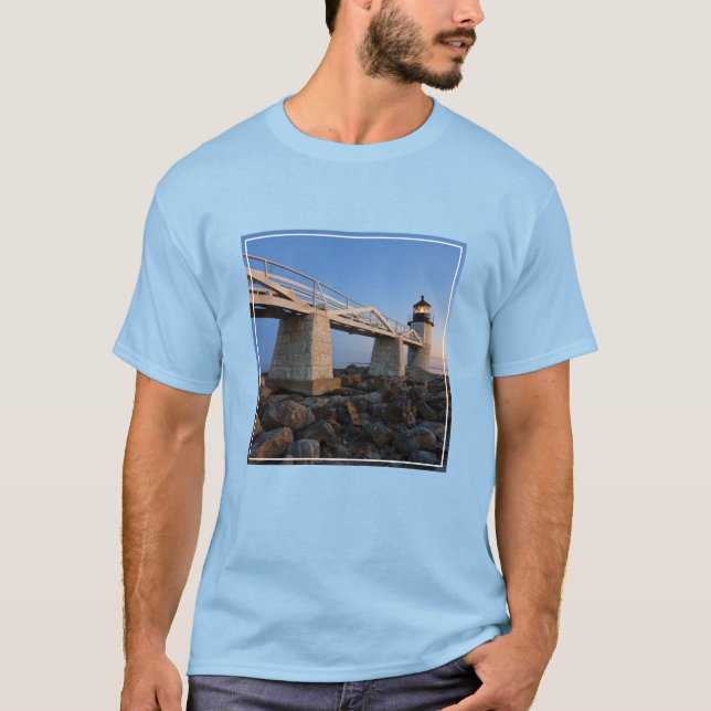 Lighthouses | Port Clyde Maine Lighthouse T Shirt (Framsida)
