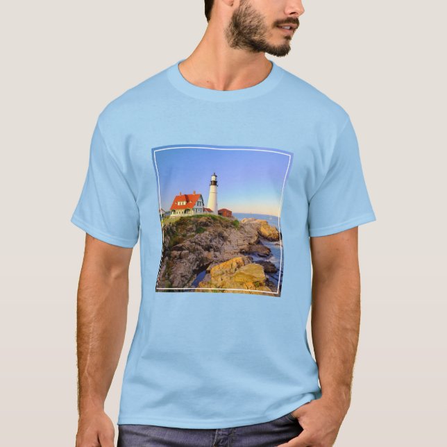 Lighthouses | Rockport Lighthouse Maine T Shirt (Framsida)