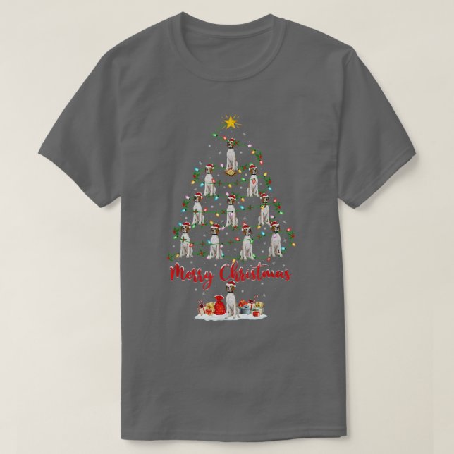 Lighting Julafton Matching Santa English Pointer C T Shirt (Design framsida)
