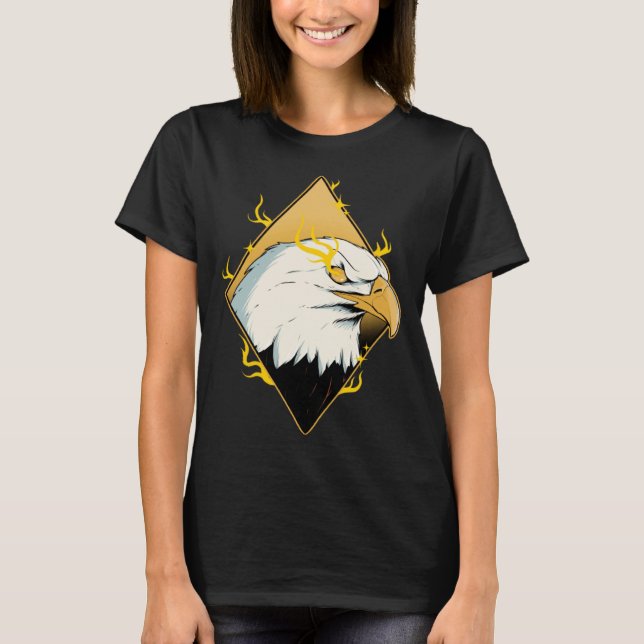 Lightning American Bald Eagle Bird Watcher Bird Ea T Shirt (Framsida)