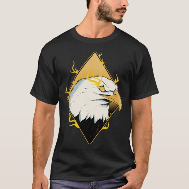 Lightning American Bald Eagle Bird Watcher Bird Ea T Shirt (Framsida)