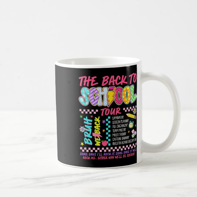 Lightning Bolt Abcd Tillbaka Till Skolan Tour Bruh Kaffemugg (Höger)