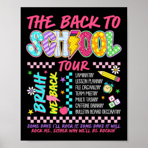 Lightning Bolt Abcd Tillbaka Till Skolturné Bruh V Poster