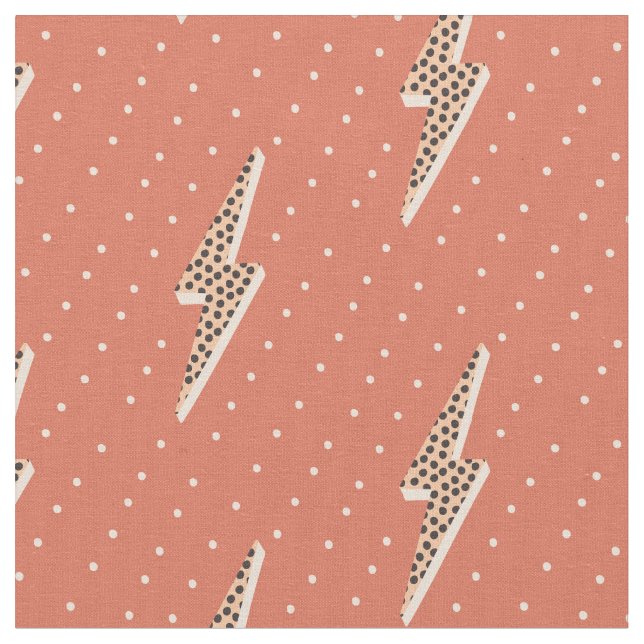 Lightning bolt soft pink  tyg (Närbild)