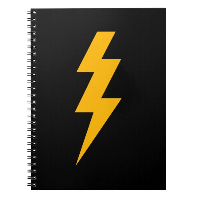 Lightning Bolt Yellow Anteckningsbok (Framsidan)