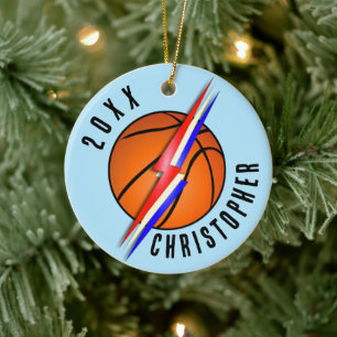 Lightning Bolts Basket Christmas Julgransprydnad Keramik