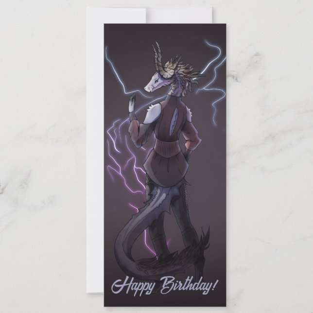 Lightning Dragon happy birthday Inbjudningar (Framsida)