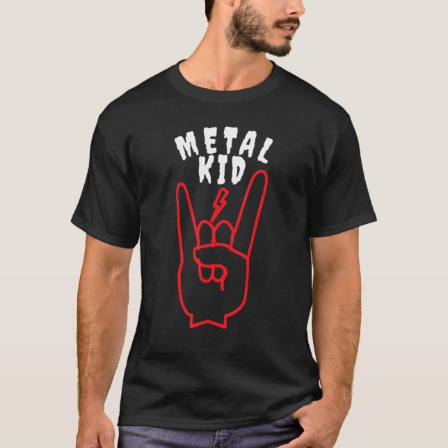 Lightning Rock Hand Metal Sign Rock Music Lover Me T Shirt (Framsida)