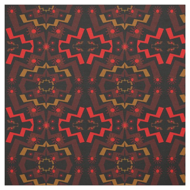 Lightning Sol Abstrakt Fabric Tyg (Provkarta)