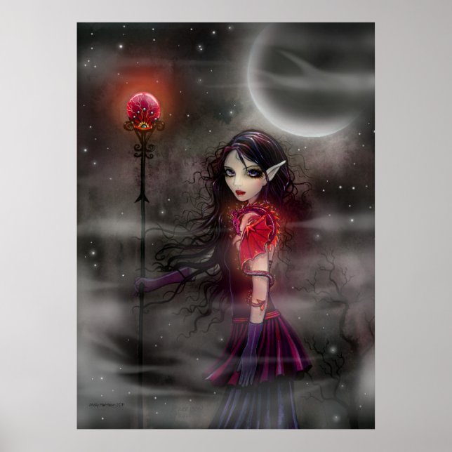Lightning Stone Fantasy Drakposter Poster (Framsidan)