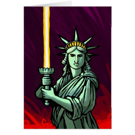 Lightsaber frihet hälsningskort