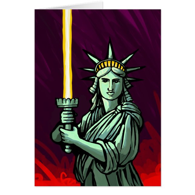 Lightsaber frihet hälsningskort (Framsidan)