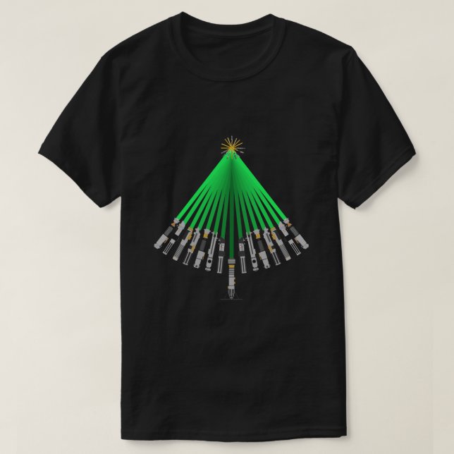 LightSaber Julgran Sticker T Shirt (Design framsida)