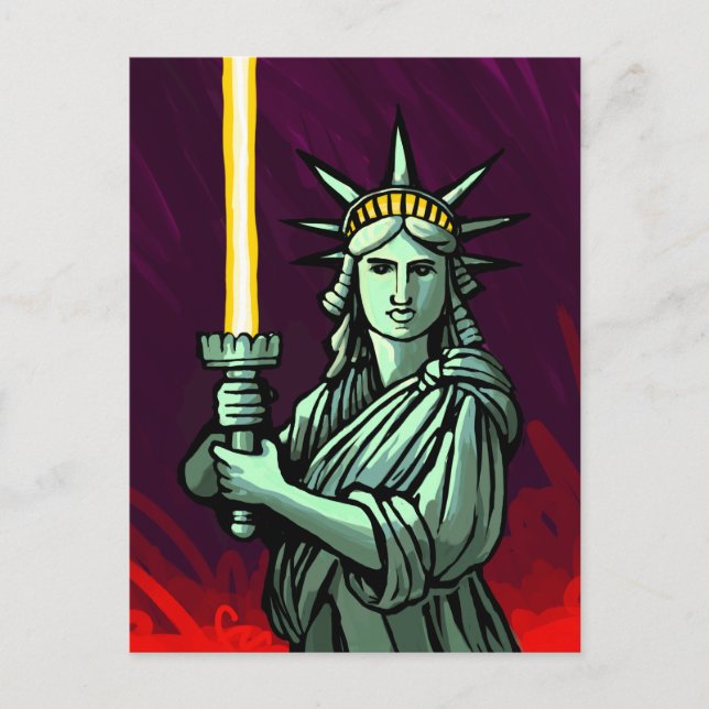 Lightsaber Liberty Vykort (Framsida)