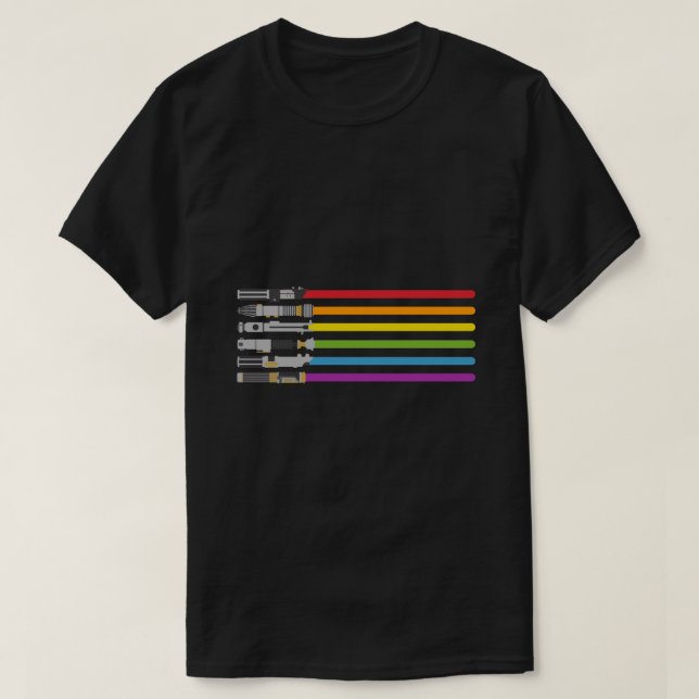 Lightsaber Rainbow Essential T-Shirt (Design framsida)