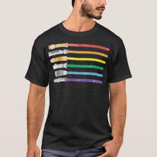 Lightsaber Rainbow Gay Pride Lesbian Lgbt T Shirt