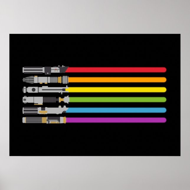 Lightsaber Rainbow Poster (Framsidan)